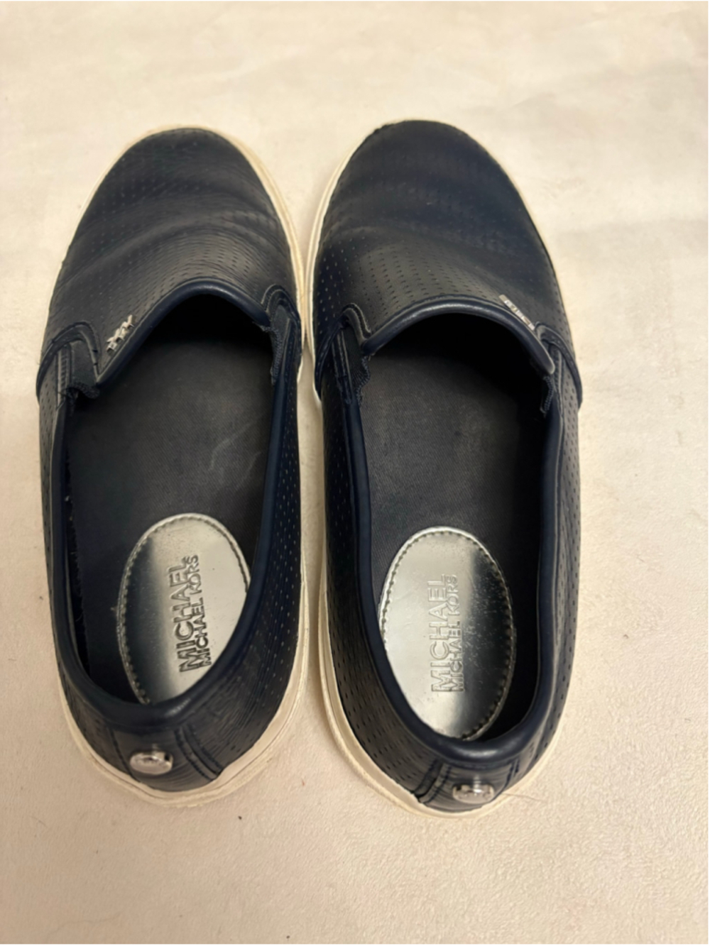 Women's Michael Kors Navy Slip-On Sneakers Size 6.5